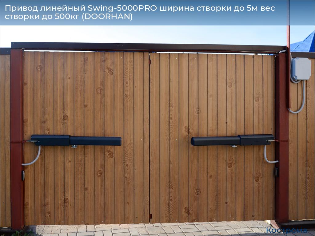 Привод линейный Swing-5000PRO ширина cтворки до 5м вес створки до 500кг (DOORHAN), kostroma.doorhan.ru
