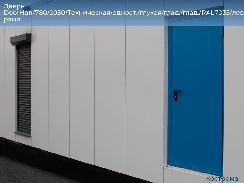 Дверь DoorHan/780/2050/Техническая/одност./глухая/глад./глад./RAL7035/лев./угл. рама, kostroma.doorhan.ru