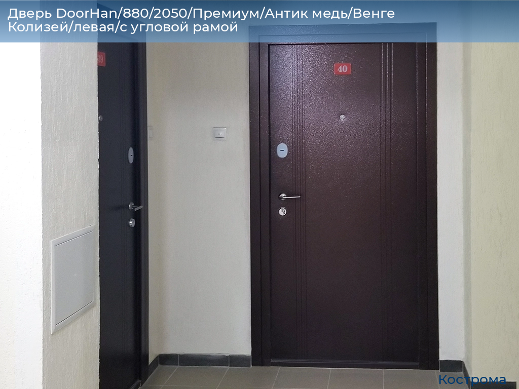 Дверь DoorHan/880/2050/Премиум/Антик медь/Венге Колизей/левая/с угловой рамой, kostroma.doorhan.ru